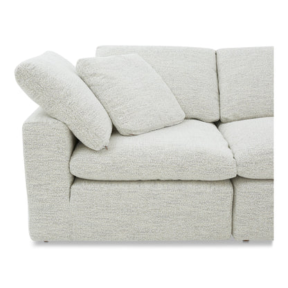 Terra Polyester Fabric and Wood Off-White Modular Sofa