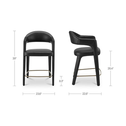 Martens Metal Frame Leather Counter Stool