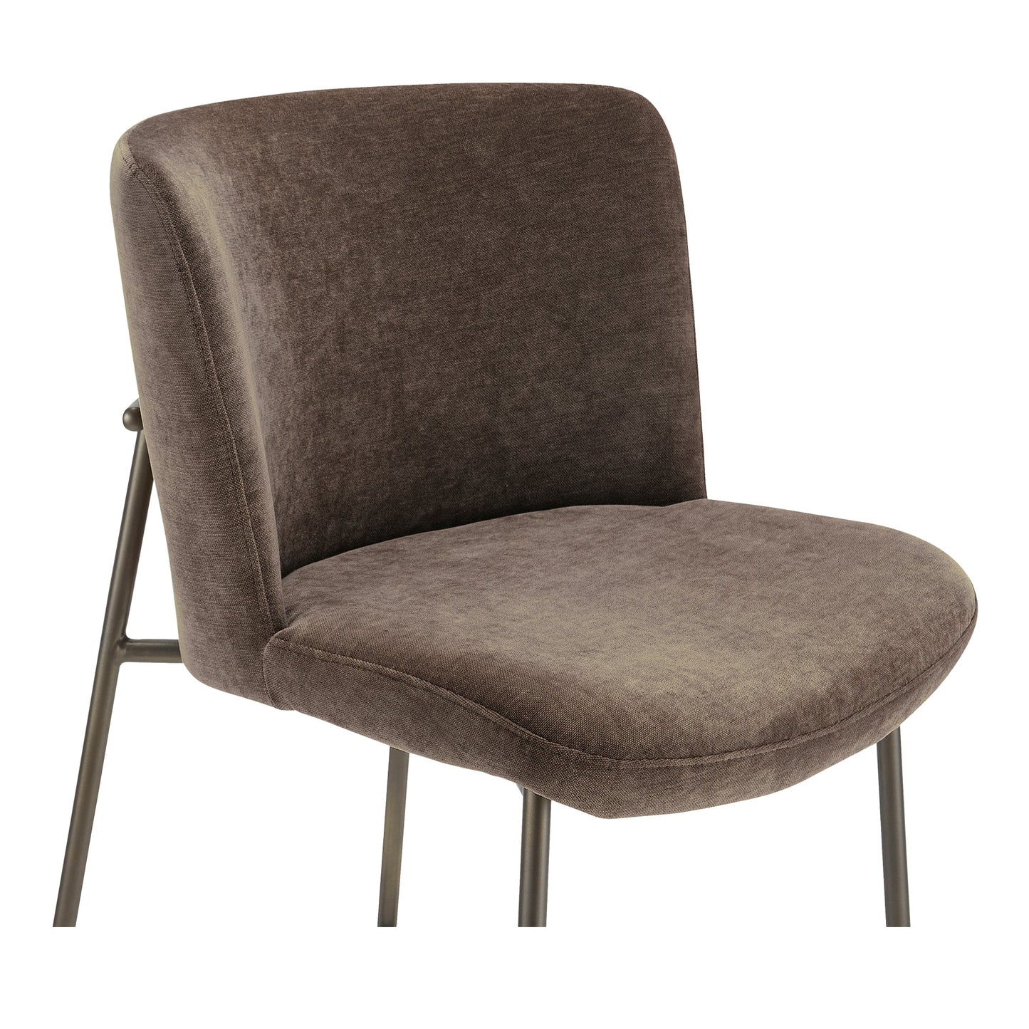 Early Metal Frame With Curved Back Bar Stool