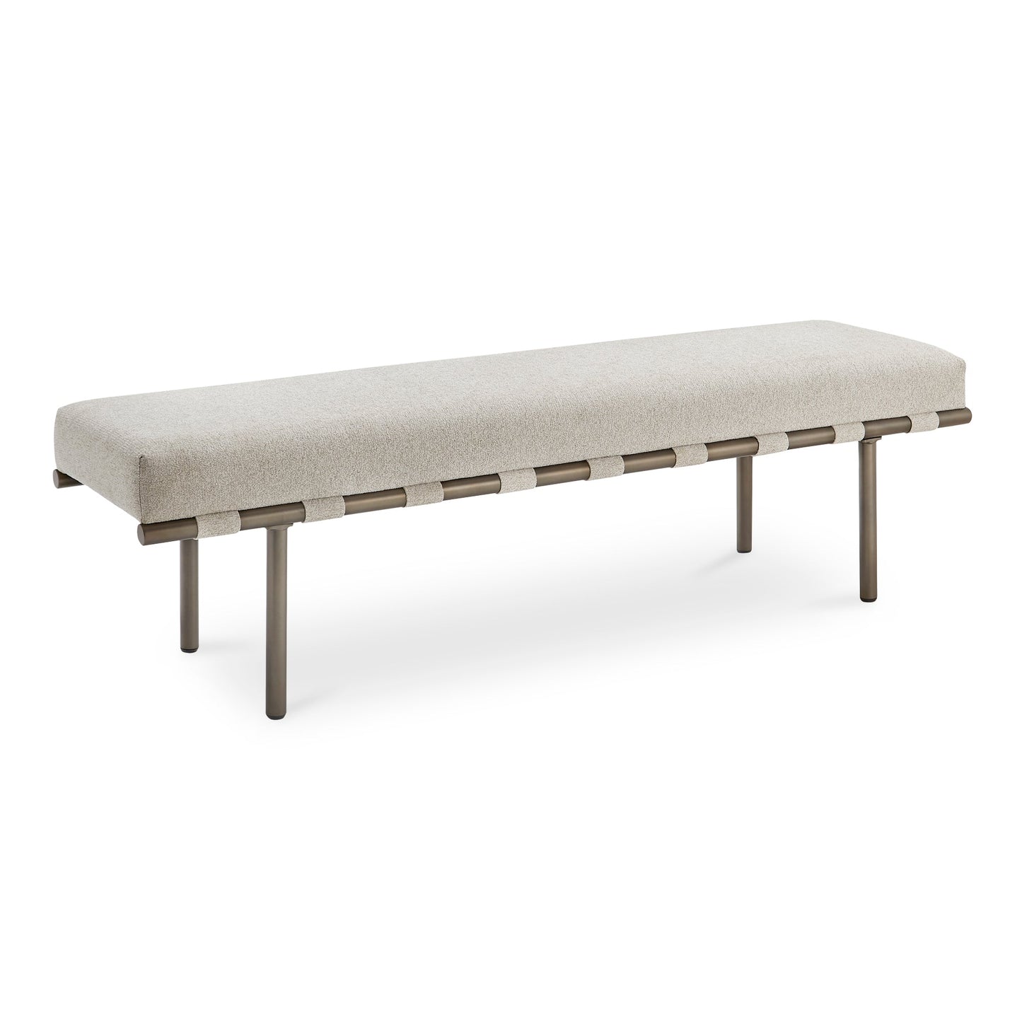 Carson Bronze Metal Frame Dining Bench