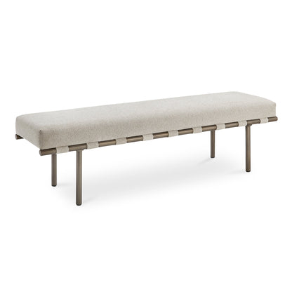 Carson Bronze Metal Frame Dining Bench