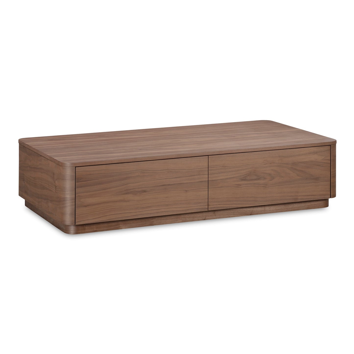 Round Off Wood Rectangular Coffee Table