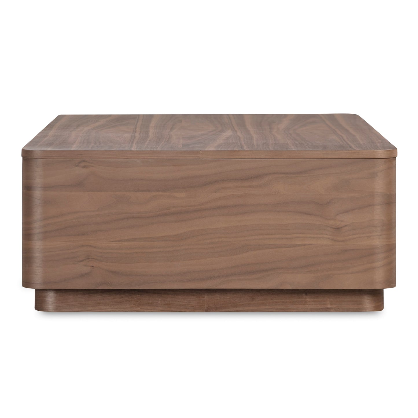 Round Off Wood Rectangular Coffee Table