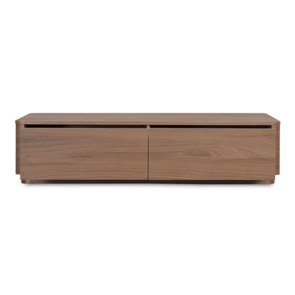 Round Off Wood Rectangular Coffee Table