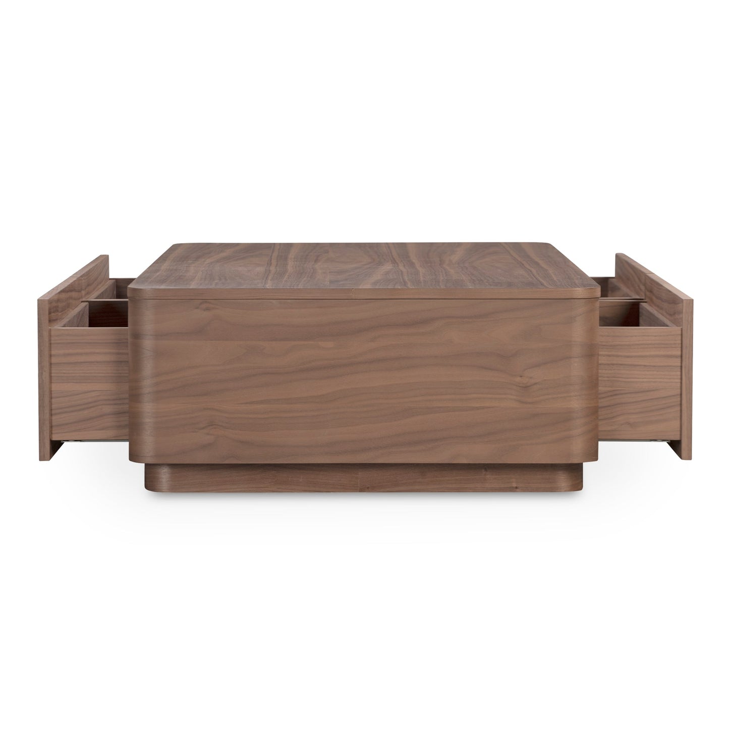 Round Off Wood Rectangular Coffee Table