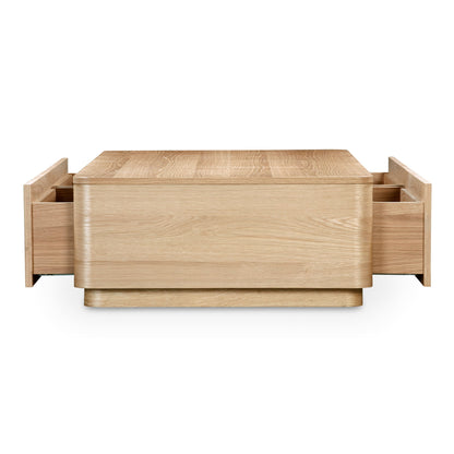 Round Off Wood Rectangular Coffee Table