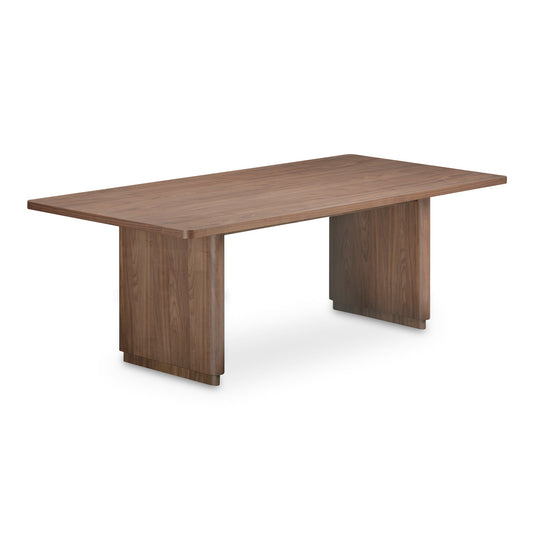 Round Off Wood Small Rectangular Dining Table