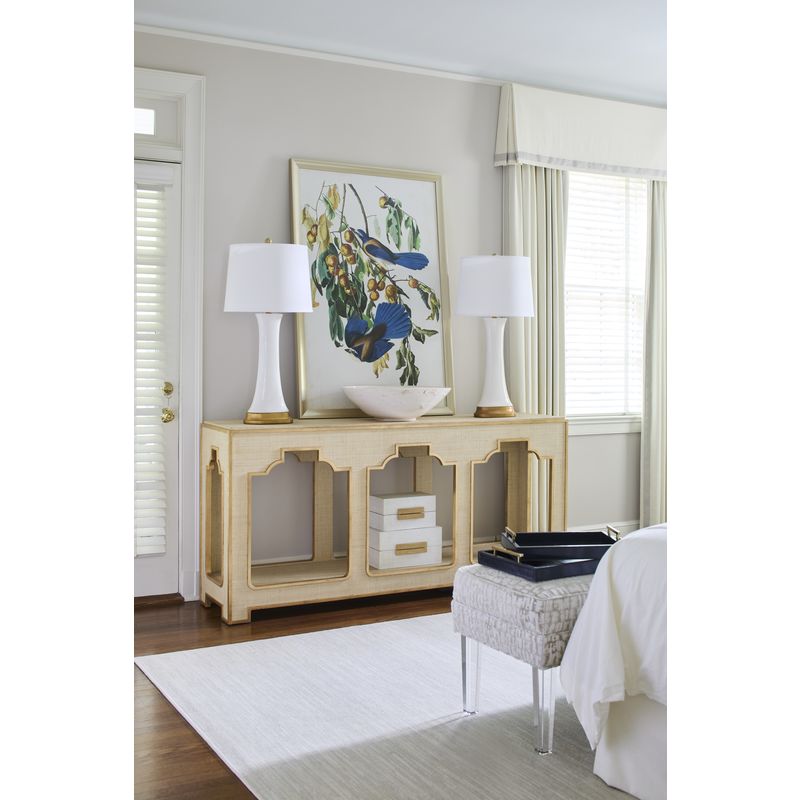 Chelsea House Yangon Glass Top Console Table
