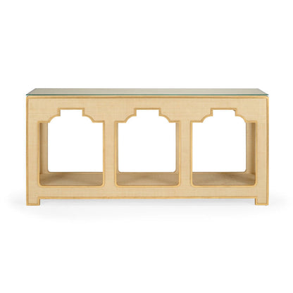 Chelsea House Yangon Glass Top Console Table