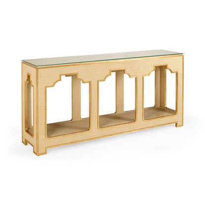 Chelsea House Yangon Glass Top Console Table