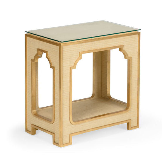 Chelsea House Yangon Raffia Coverd Rectangular Side Table
