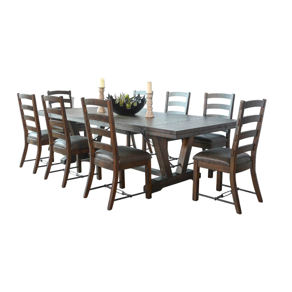 Sunny D Yellowstone Folding Leaf Extension Dining Set