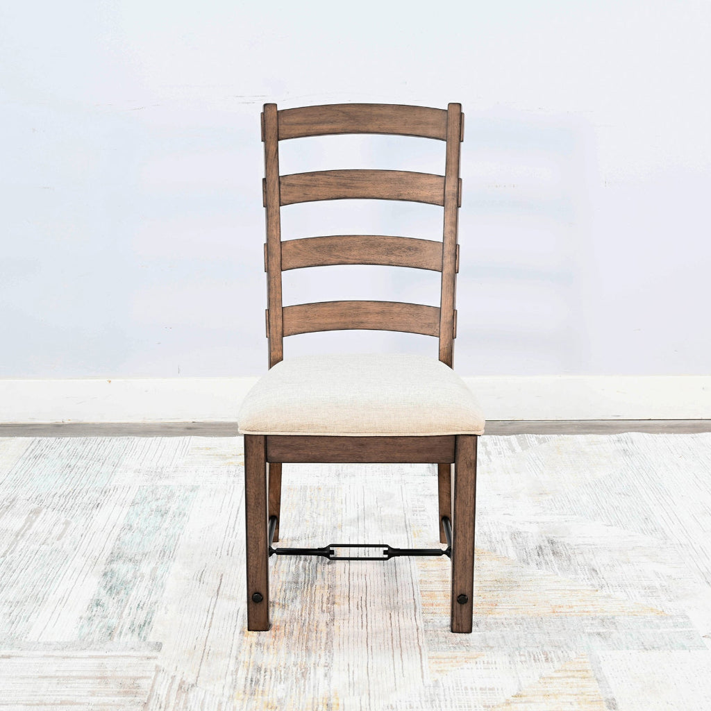 Sunny D Yellowstone Ladderback Leather Dining Chair 2PC