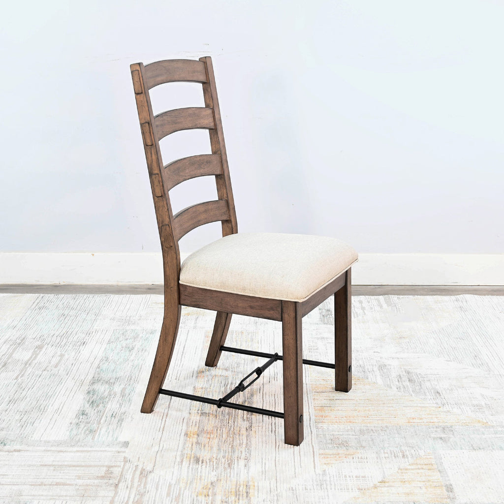 Sunny D Yellowstone Ladderback Leather Dining Chair 2PC