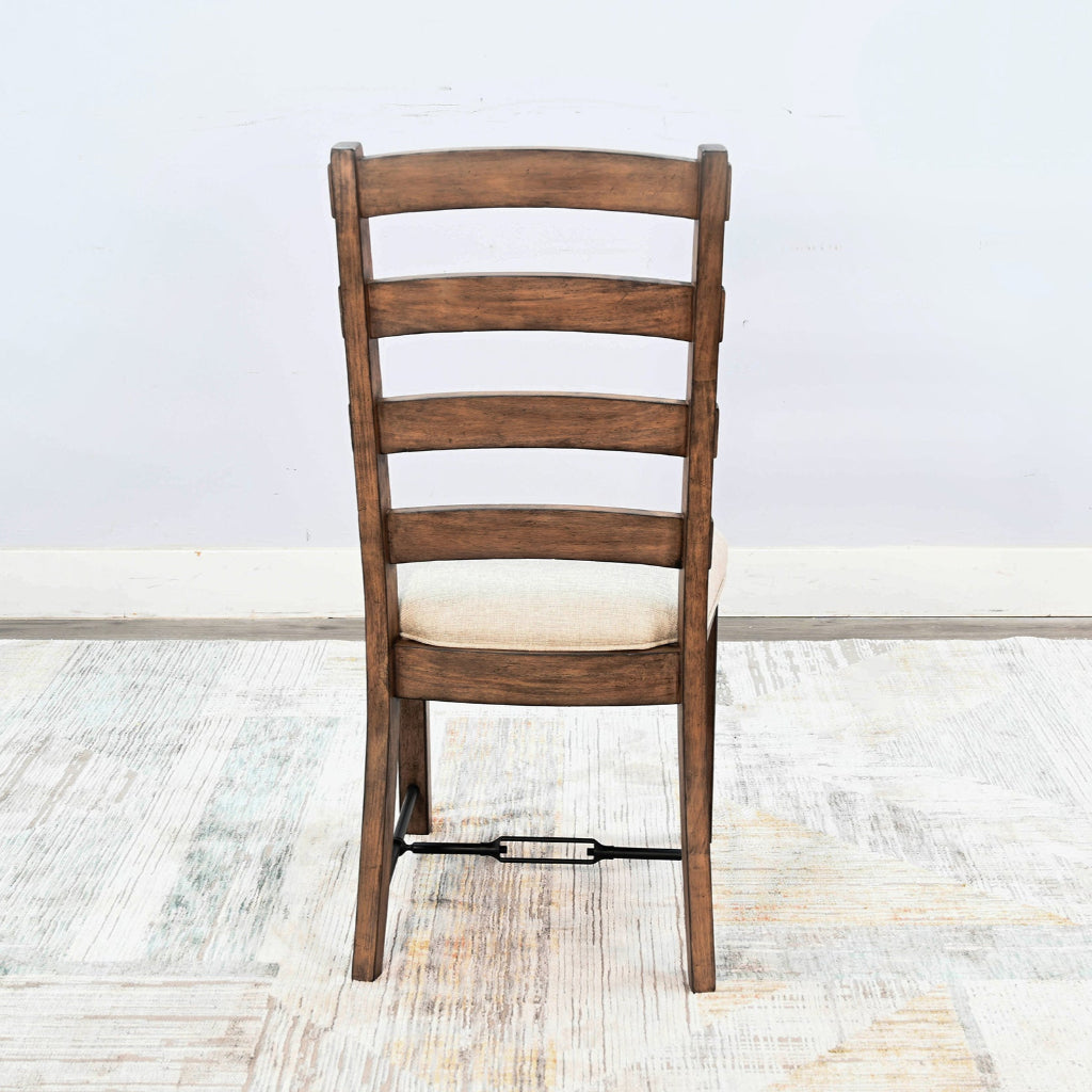 Sunny D Yellowstone Ladderback Leather Dining Chair 2PC