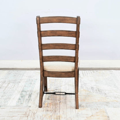 Sunny D Yellowstone Ladderback Leather Dining Chair 2PC