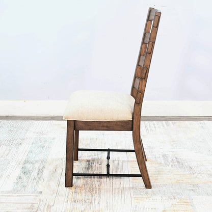 Sunny D Yellowstone Ladderback Leather Dining Chair 2PC