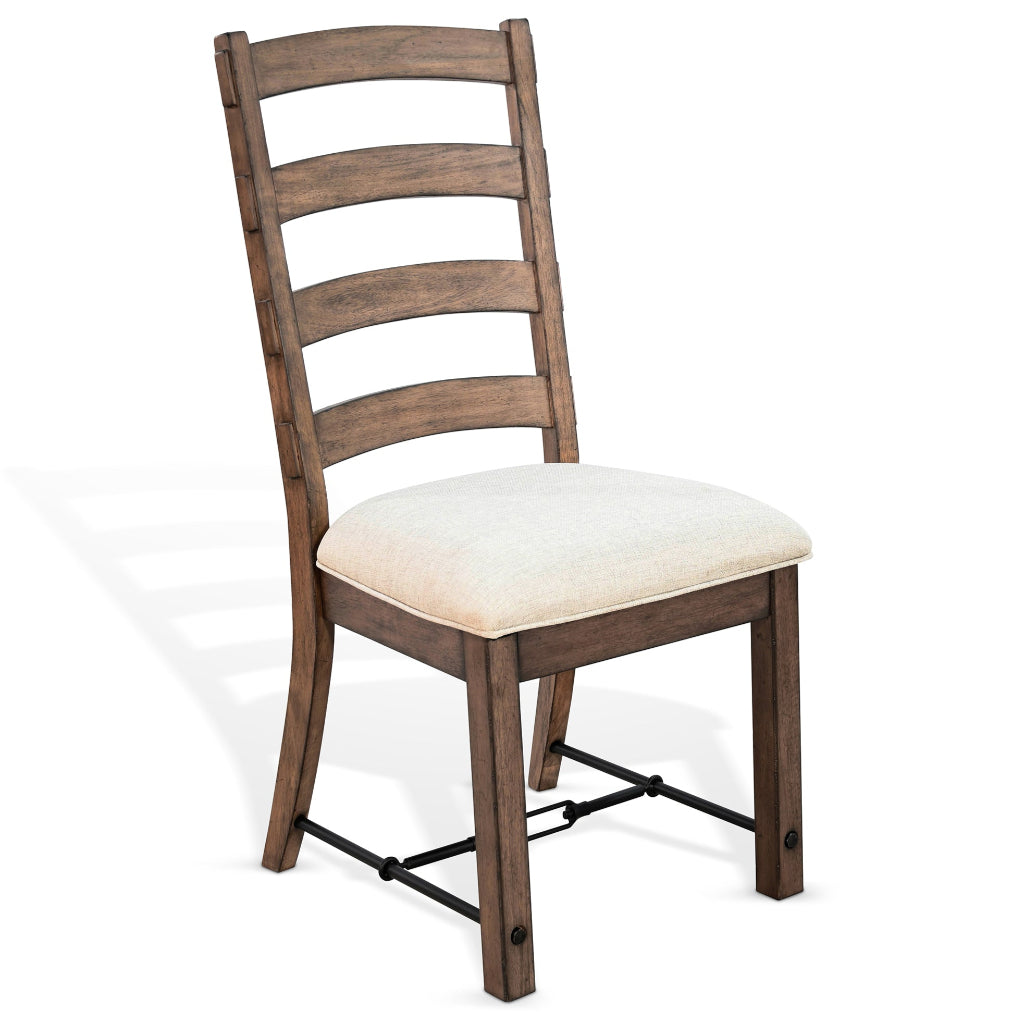 Sunny D Yellowstone Ladderback Leather Dining Chair 2PC