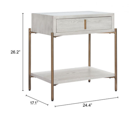 Zuo Modern Yoru One Drawer Wood Nightstand