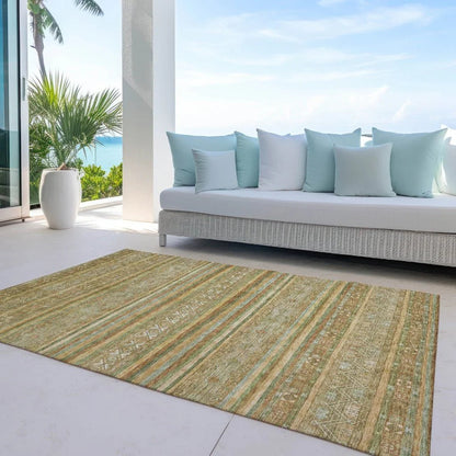 LOOMLAN Rugs Ysadora Aloe Washable Indoor-Outdoor Rug