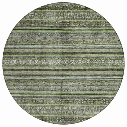 LOOMLAN Rugs Ysadora Green Washable Indoor-Outdoor Rug