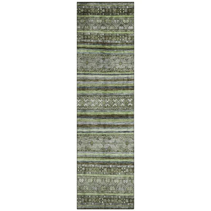 LOOMLAN Rugs Ysadora Green Washable Indoor-Outdoor Rug