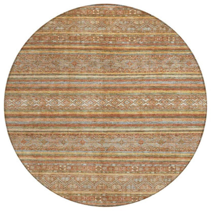 LOOMLAN Rugs Ysadora Orange Washable Indoor-Outdoor Rug