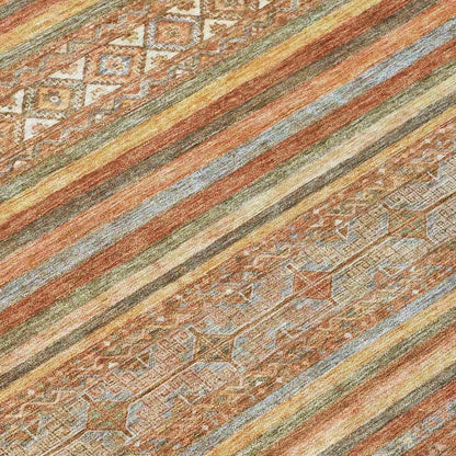 LOOMLAN Rugs Ysadora Orange Washable Indoor-Outdoor Rug