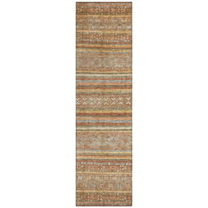 LOOMLAN Rugs Ysadora Orange Washable Indoor-Outdoor Rug