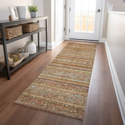 LOOMLAN Rugs Ysadora Orange Washable Indoor-Outdoor Rug