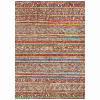 LOOMLAN Rugs Ysadora Paprika Washable Indoor-Outdoor Rug
