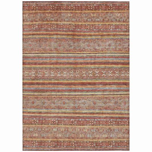 LOOMLAN Rugs Ysadora Paprika Washable Indoor-Outdoor Rug