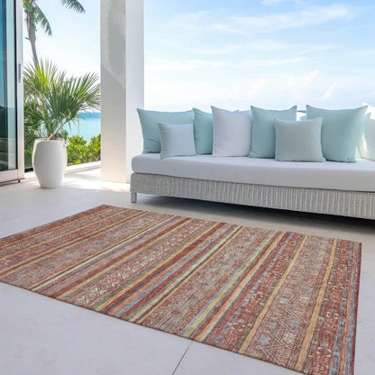 LOOMLAN Rugs Ysadora Paprika Washable Indoor-Outdoor Rug