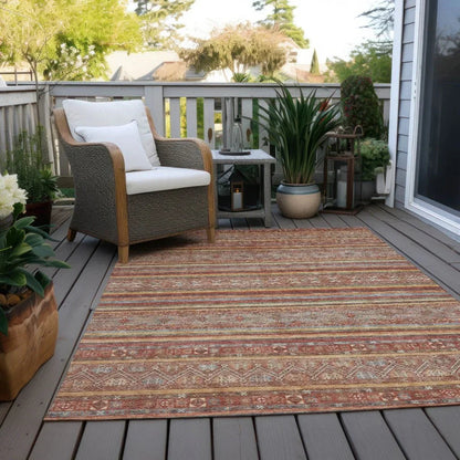 LOOMLAN Rugs Ysadora Paprika Washable Indoor-Outdoor Rug