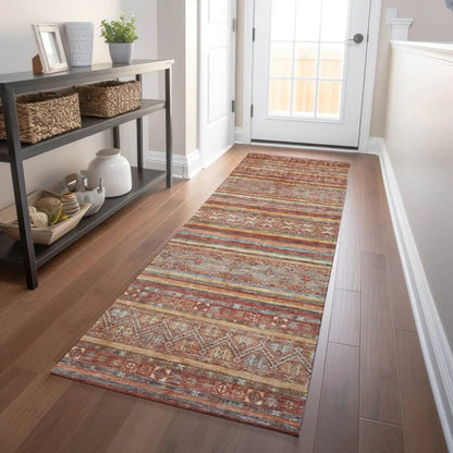 LOOMLAN Rugs Ysadora Paprika Washable Indoor-Outdoor Rug
