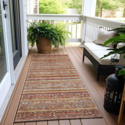 LOOMLAN Rugs Ysadora Paprika Washable Indoor-Outdoor Rug