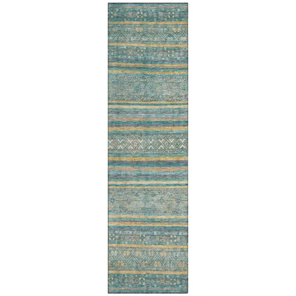 LOOMLAN Rugs Ysadora Teal Washable Indoor-Outdoor Rug