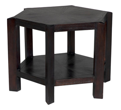 Yuhuda Large Side Table, Sombre Finish-Side Tables-Noir-Sideboards and Things