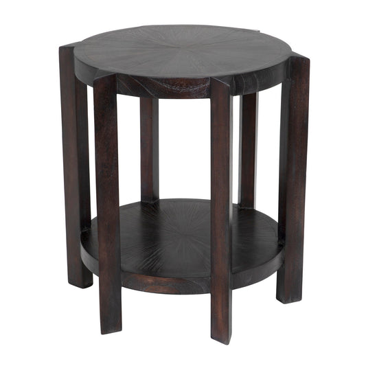 Yuhuda Small Side Table, Sombre Finish-Side Tables-Noir-Sideboards and Things