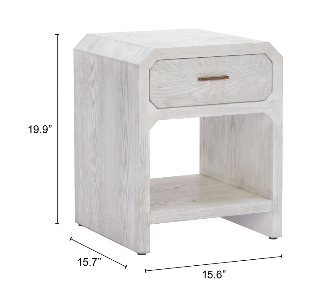 Zuo Modern Yume One Drawer Wood Nightstand