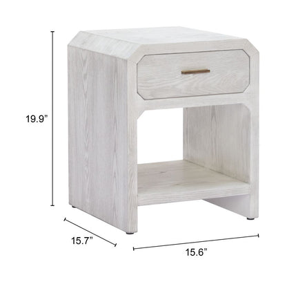 Zuo Modern Yume One Drawer Wood Nightstand
