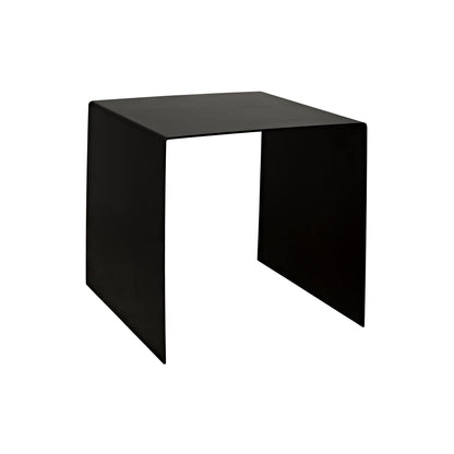 Yves Black Steel Medium Rectangle Side Table-Side Tables-Noir-Sideboards and Things