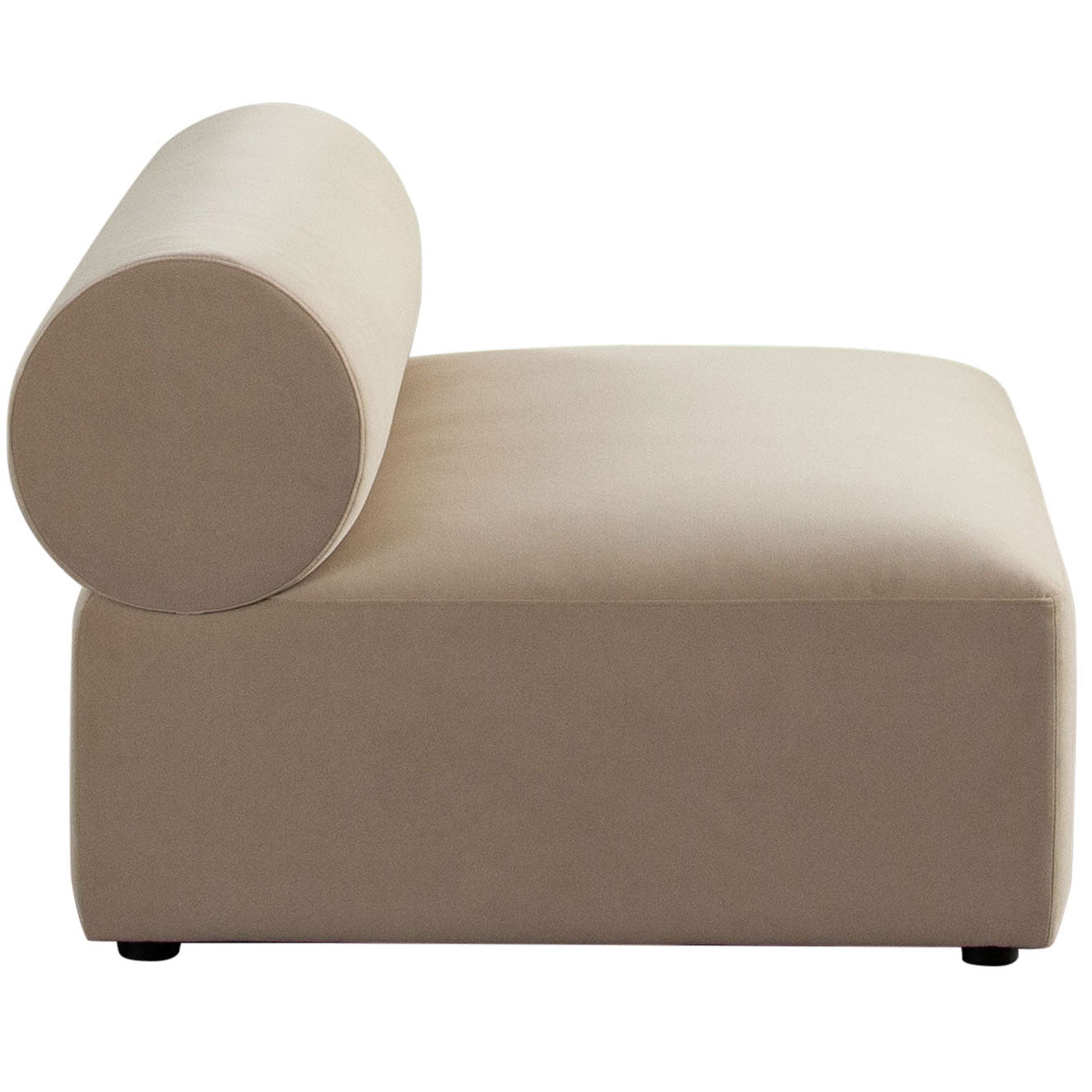 Zia Armless Chair in Light Camel Performance Velvet Fabric