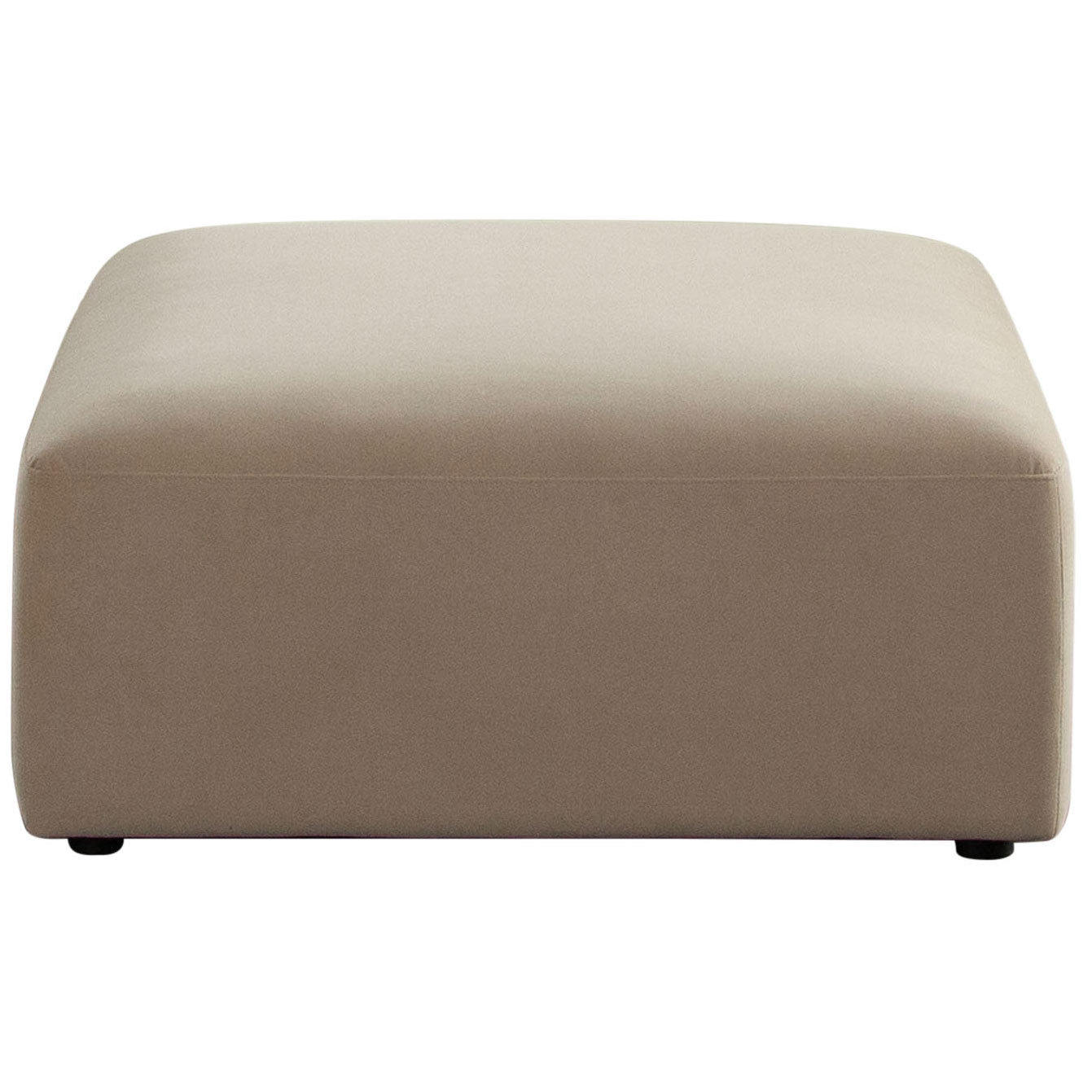 Zia Ottoman in Light Camel Performance Velvet Fabric