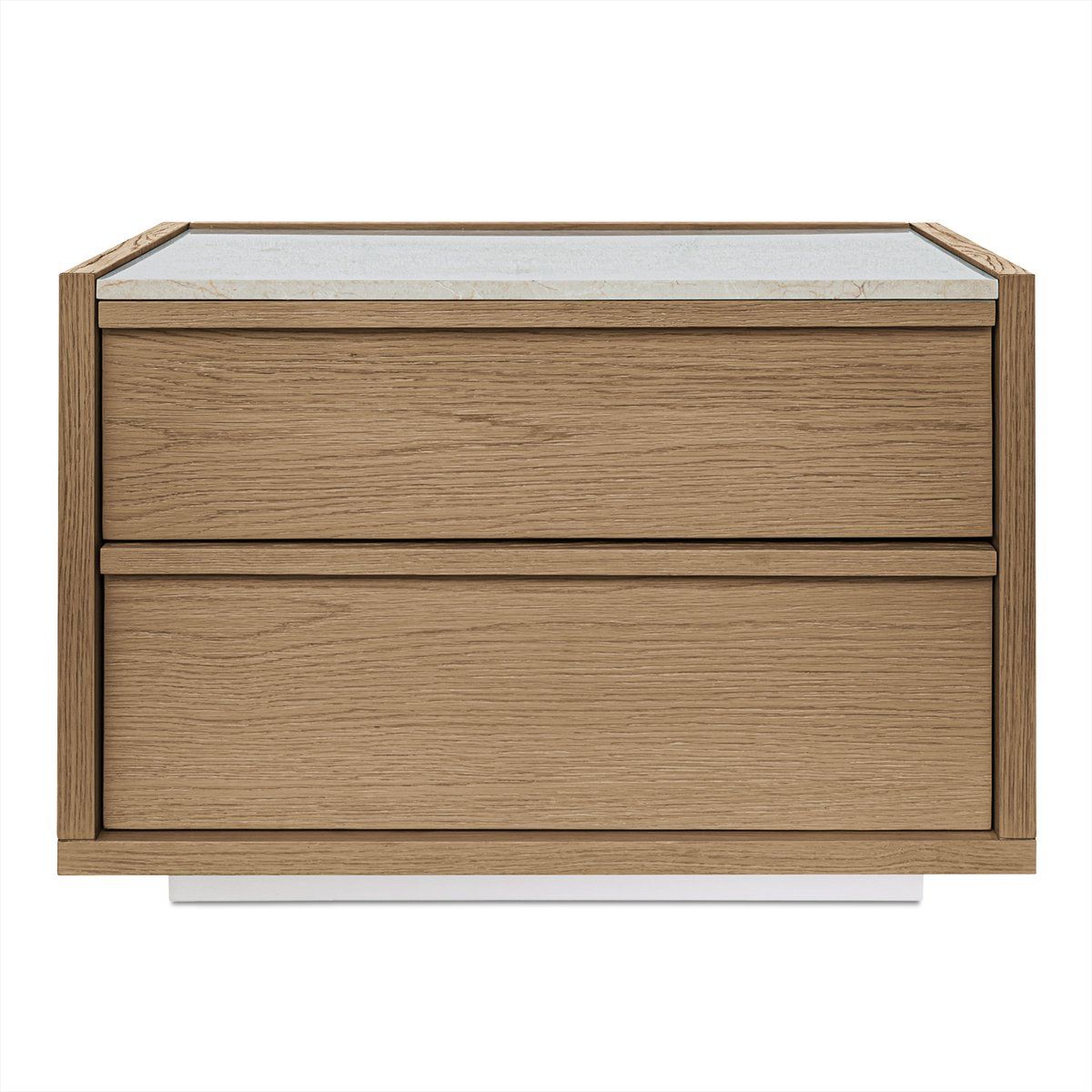 Ashcroft Two Drawers Wood Nightstand