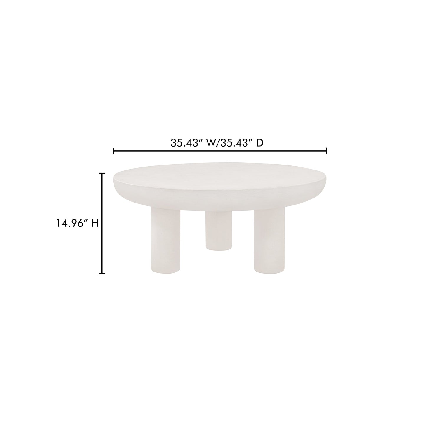 Rocca Cream Concrete Outdoor Coffee Table