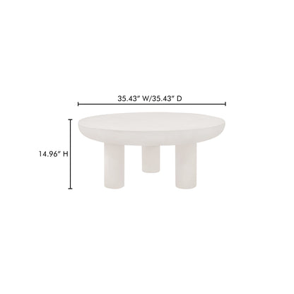 Rocca Cream Concrete Outdoor Coffee Table