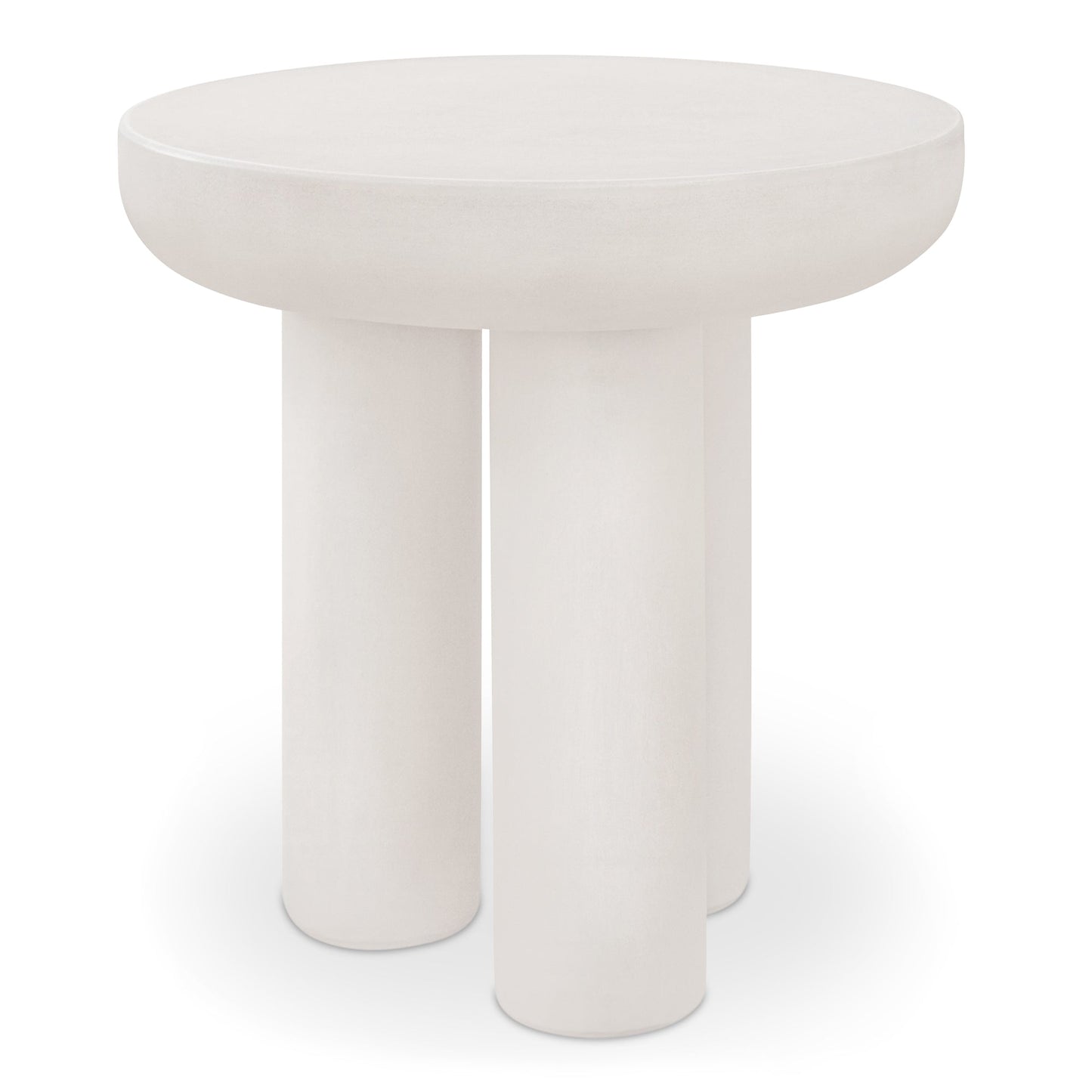Rocca Cream Durable Concrete Outdoor Side Table