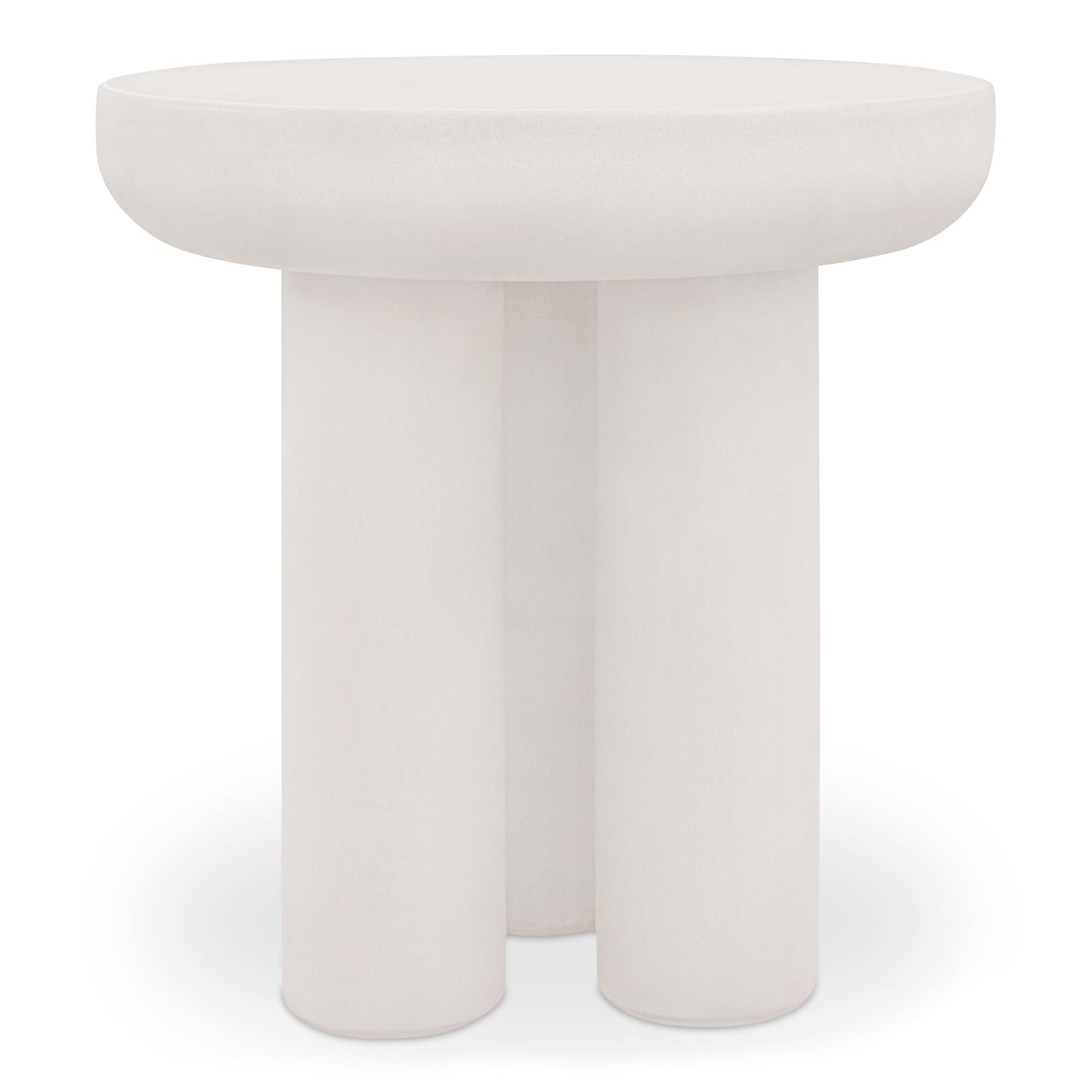 Rocca Cream Durable Concrete Outdoor Side Table