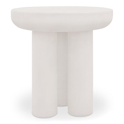Rocca Cream Durable Concrete Outdoor Side Table